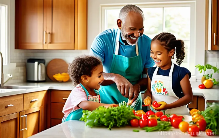 아이의 식습관 형성 지도 - A close-up, vibrant and appetizing shot of a child's meal on a colorful plate, resembling a painter'... 아이의 식습관 형성 지도 - A close-up, vibrant and appetizing shot of a child's meal on a colorful plate, resembling a painter'...