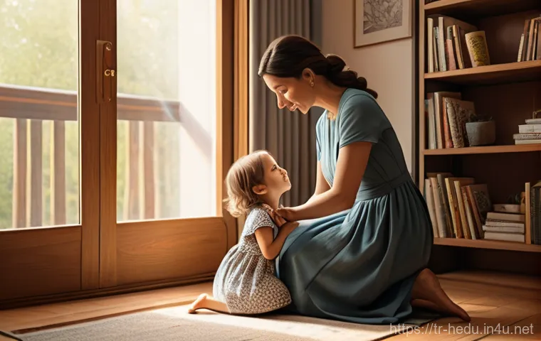 일관된 훈육 방법 - Image Prompt 1: The Embrace of Understanding** 일관된 훈육 방법 - Image Prompt 1: The Embrace of Understanding**